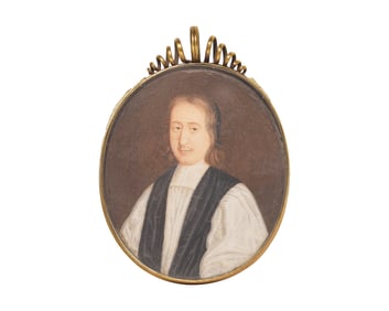 English School 17th Century, A Portrait Miniature Of Francis Turner (1638? - 1700), Bishop Of Ely