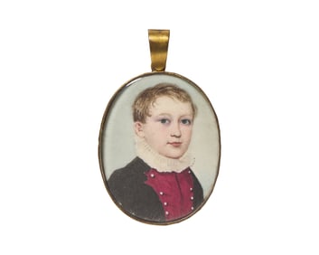 Frederick Buck (English, 1771-1840), A Portrait Miniature Of A Young Boy