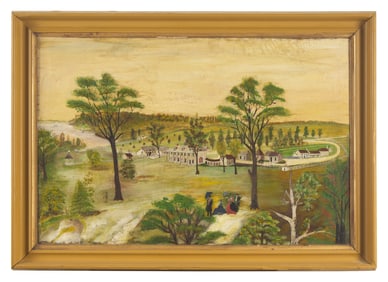 American School 19th Century, View Of Mount Vernon