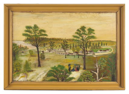 American School 19th Century, View Of Mount Vernon: American School 19th Century, View Of Mount Vernon Circa 1865 after the 1861 engraving, "Mount Vernon, The House of Washington, drawn from a Sketch by Kern, executed by Middletown, Strobridge & Co