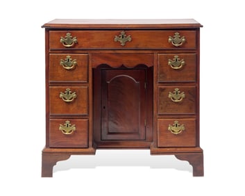A Chippendale Mahogany Kneehole Desk