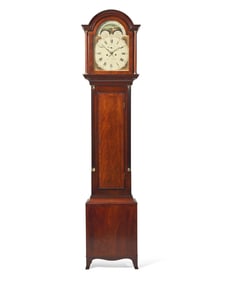 A Federal Mahogany And Brass Tall Case Clock