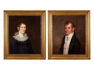 Asa Park (1790-1827), A Pair Of Portraits: George Poindexter (1779-1853) And Agatha Ball Chinn
