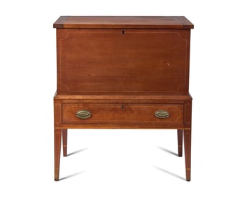 A Federal Inlaid Cherry Sugar Chest