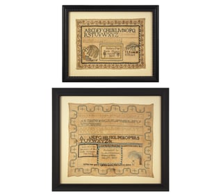 Two Needlework Samplers
