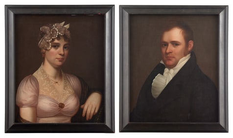 Abraham G.D. Tuthill (1776-1843), A Pair Of Portraits: A Lady And Gentleman