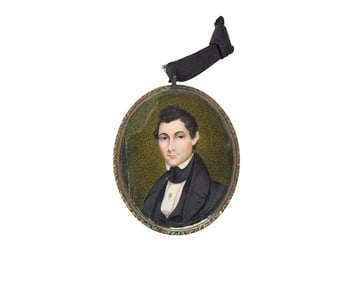 Nathaniel Rogers (1787-1844), A Portrait Miniature Of A Young Man Of Sag Harbor