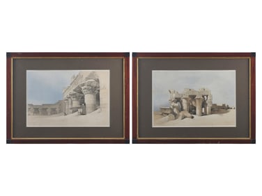 David Roberts, RA (Scottish, 1796-1864), A Pair Of Lithographs Of Egyptian Ruins