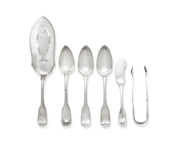 A Group Of Six Federal Or Classical Silver Tablewares