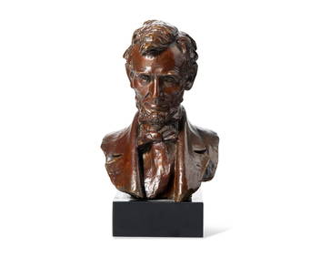 After Daniel Chester French (1850-1931), A Bronze Portrait Bust of Abraham Lincoln (1 of 8)