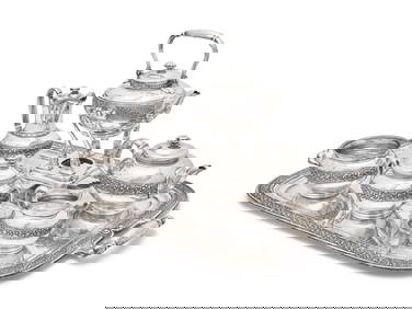 An Impressive Eight-Piece Sterling Silver Tea and Coffee Service (1 of 3)