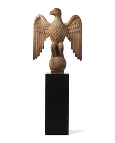 An American Carved Pine Eagle