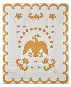 An Appliqued Patriotic Eagle Quilt