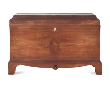 A Carved And Inlaid Walnut Blanket Chest