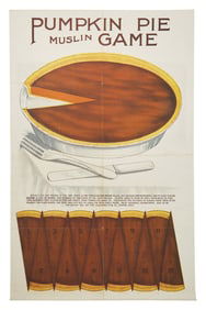 A Printed Cotton "Pumpkin Pie Muslin Game"