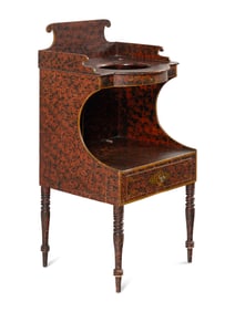 A Late Federal Grain-Painted Washstand