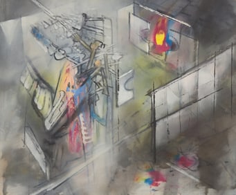 Roberto Matta (Chilean, 1911-2002) Deux Contre Un, 1959