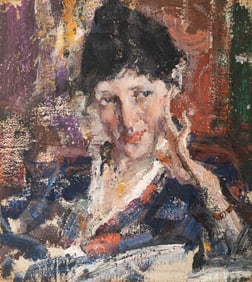 Nicolai Fechin (Russian, 1881-1955) Portrait of Ksenia Pankratova