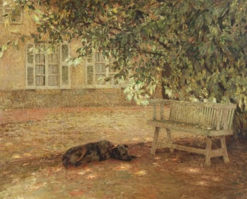 Henri Le Sidaner (French, 1862-1939) Le Banc (Gerberoy), 1903