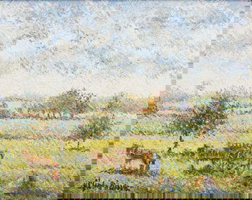 Hugues Claude Pissarro (French, b. 1935) Le Champs de Placey, 1989