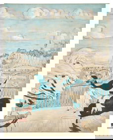 Louis Anquetin (French, 1861-1932) Coup de Vent sur le Pont des Saint Pères, c. 1889