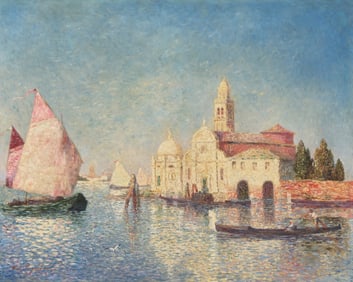 Ferdinand Loyen du Puigaudeau (French, born c. 1864-1930) Vue de Venise (San Michele)