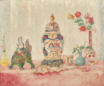 James Ensor (Belgian, 1860-1949) Chinoiseries Fleuries, 1936