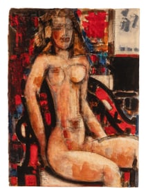 Marcel Gromaire (French, 1892-1971) Nu Assis, 1949