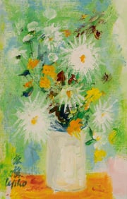 Le Pho (French/Vietnamese, 1907-2001) Fleurs, c. 1969