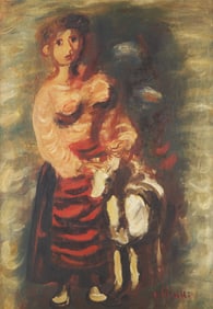 Sigmund Joseph Menkes (Ukrainian, 1896-1986) Girl with Goat