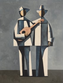Duilio (Dubè) Barnabé (Italian, 1914-1961) Les Joueurs de Mandoline