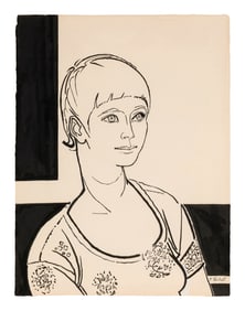 Françoise Gilot (French, 1921-2023) A Life Study of Laeticia, 1972