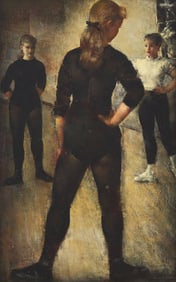 Grigory Gluckmann (Belarusian, 1898-1973) At the Dance Studio