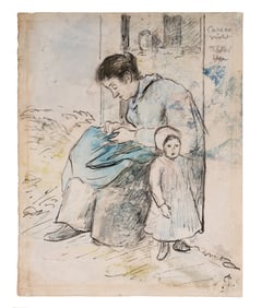 Camille Pissarro (French, 1830-1903) Mother and Child