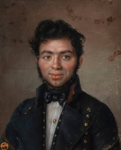 Jean Baptiste Mutin (French, 1789-1855) Portrait of a Second Maître in the French Navy: Jean Baptiste Mutin (French, 1789-1855) Portrait of a Second Maître in the French Navy pastel on paper laid to canvas 11 1/2 x 9 1/2 in. (29.3 x 24.2cm) This lot is located in Chicago. Provenance