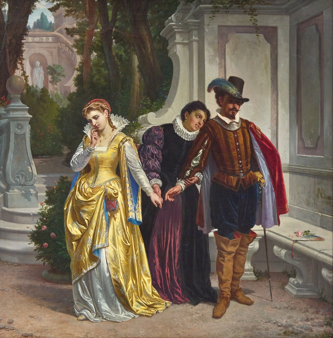 Nicola Sanesi (Italian 1818-1889) The Reconciliation (1 of 3)