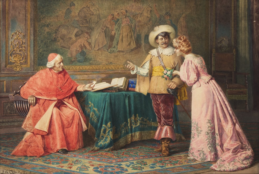 B. Giuseppe Chiarglini  (Italian, 19th Century) Introduction to His Eminence (1 of 3)