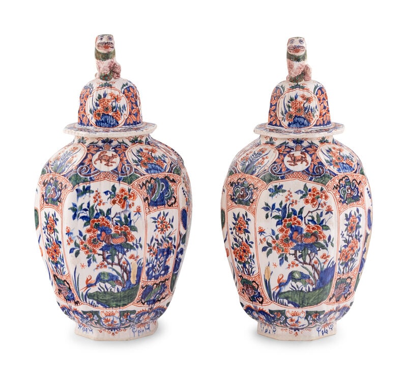 A Pair of Delft Earthenware Jars (1 of 3)