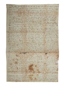 [REVOLUTIONARY WAR]. Letter from a soldier in the 2nd New Hampshire Militia Regiment describing the