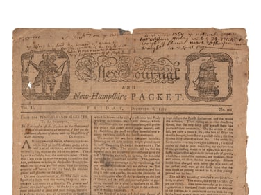 [REVOLUTIONARY WAR]. First year coverage of the Revolutionary War in The Essex Journal and New