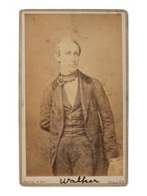 [WALKER, William (1824-1860)]. CDV of American "filibuster" William Walker. New York: Gurney & Son,