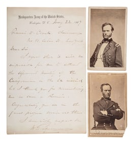 [SHERMAN, William T. (1820-1891)]. ALS as general, dated at Army Headquarters in Washington, 1869