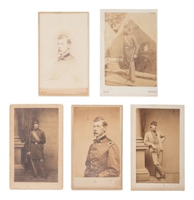 [CIVIL WAR]. A group of 5 CDVs of MOH recipient, Alexander Shaler, 7th NY State Militia and 65th NY