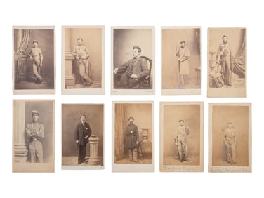 [CIVIL WAR]. A group of 22 CDVs of members of the 7th New York State Militia, Cos. A, B, and C.