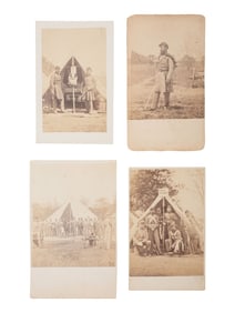 [CIVIL WAR]. A group of 8 photographs of the 7th New York State Militia at Camp Cameron. April-June,