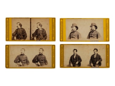 [CIVIL WAR]. A group of 20 stereoviews featuring "Prominent Personalities" including generals and