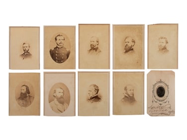 [CIVIL WAR]. Collection of 62 CDVs assembled by General David Sloane Stanley, incl. Civil War