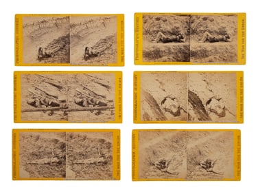 [CIVIL WAR]. 12 stereoviews of deceased Confederate soldiers New York: E. & H. T. Anthony & Co.