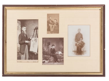 [CIVIL WAR]. A group of 4 photographs of Civil War drummer Newton Heston Mack, 153rd Pennsylvania