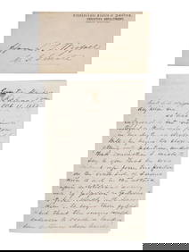 DAVIS, Jefferson (1808-1889). Autograph letter signed ("Jeffn. Davis") as Confederate States (1 of 3)
